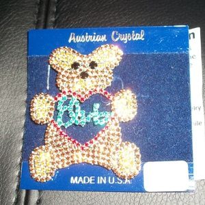 Elvis Presley EPE Pin Brooch Austrian Crystal